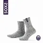 Socks - Socks - Originals, non-slip, medium, grey wool, imperial purple, 37-41 - SOXS.CO