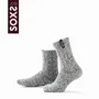 Socks - Socks - Originals, medium, grey wool, beaujolais, 37-41 - SOXS.CO