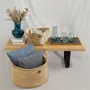 Decorative objects - Sitso Wave Basket| Storage & Floor Basket | Sculpture | Checker Blue - SOLOKO