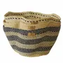 Objets de décoration - Sitso Wave Basket| Panier de rangement et de sol | Sculptur | Bleu - SOLOKO