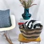 Objets de décoration - Sitso Wave Basket| Panier de rangement et de sol | Sculptur | Bleu - SOLOKO