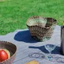 Objets de décoration - Panier Sitso Wave petit | Panier de rangement | Sculptur | bleu brun - SOLOKO