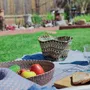 Objets de décoration - Panier Sitso Wave petit | Panier de rangement | Sculptur | bleu brun - SOLOKO