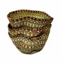 Objets de décoration - Panier Sitso Wave petit | Panier de rangement | Sculptur | bleu brun - SOLOKO