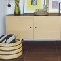 Objets de décoration - Panier de rangement Enyo | Panier de sol | Rayures bleues naturelles - SOLOKO