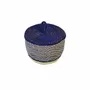 Baskets - Nunya Lid Basket | Storage Basket Small | Handwoven Basket | Blue - SOLOKO