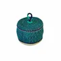 Corbeilles - Nunya Panier à couvercle | Panier de rangement petit | Turquoise - SOLOKO