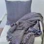Throw blankets - Handwoven Blanket | Ability Skyblue Brown | Handmade Throw | Kente - SOLOKO