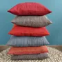 Fabric cushions - Cushion Cover Handwoven | Ability pink, orange, wine red - SOLOKO