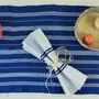 Serviettes - Serviette en coton tissée à la main | Anloga bleu royal, beige - SOLOKO