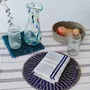 Serviettes - Serviette en coton tissée à la main | Anloga bleu royal, beige - SOLOKO