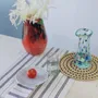 Table cloths - Handwoven Cotton Table Runner | Tsiame Beige Blue Stripes - SOLOKO