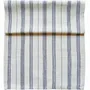 Table cloths - Handwoven Cotton Table Runner | Tsiame Beige Blue Stripes - SOLOKO