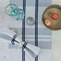 Table cloths - Handwoven Cotton Table Runner | Anloga Royal Blue, Beige - SOLOKO