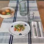 Table cloths - Handwoven Cotton Table Runner | Anloga Royal Blue, Beige - SOLOKO