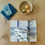 Placemats - Handwoven Placemat Napkin | Anloga Beige Blue - SOLOKO