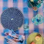 Nappes - Kevi Nappe tissée à la main en coton | Bleu ciel, rose - SOLOKO