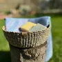 Corbeilles - Venyo Small - Panier de table tissé | Panier de rangement | Blue - SOLOKO