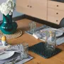 Dessous de plat - Napperon en verre Nunana | Dessous-de-plat | Napperon en Beads | Bleu - SOLOKO