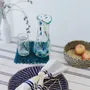 Dessous de plat - Napperon en verre Nunana | Dessous-de-plat | Napperon en Beads | Bleu - SOLOKO