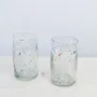 Glass - Linear Drinking Glass | Recycled Glass| Mouthblown Tumbler - SOLOKO