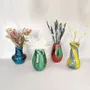 Vases - Glass Vase RAINDROP| Mouthblown | Recycled Glass | Green Black - SOLOKO