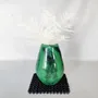 Vases - Glass Vase RAINDROP| Mouthblown | Recycled Glass | Green Black - SOLOKO
