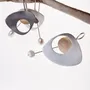 Jewelry - SILVER AND BRASS EARRINGS WITH PEARL - AINES JOYAS