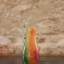 Vases - Vase amphore en verre soufflé, vert et orange, fin - ANTHOLOGIST