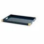 Plateaux - ANDELA - Lacquer Tray With Brass Corners - MAI HOME DECOR PTE LIMITED