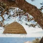 Outdoor hanging lights - Handwoven natural fiber pendant lights – Bohemian chic design - COSYDAR-DECO