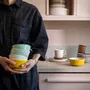 Platter and bowls - Tuntu Bowl Yellow Pink 0,5 l - PENTIK