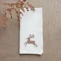 Linge de table textile - Serviette en lin PUNTO CROCE | Renne - GIARDINO SEGRETO