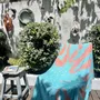 Design textile et surface - Nappe décorative en tissu « Radiate Positivity - PINK PAMPAS