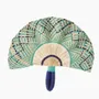 Platter and bowls - Toquilla Frilly hand fan Blue/Navy - CORO CORA