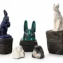 Objets de décoration - [HWI CERAMICA] Raku égyptien Objet, argile de porcelaine blanche - WHI CERAMICA