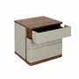 Night tables - Grey wood and walnut bedside table - ANGEL CERDÁ