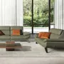 Sofas - Olive green leather 2-seater sofa - ANGEL CERDÁ