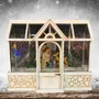 Crèches et santons - Maison de Noël LED avec Musique – Style Blanc Vieilli - BLUE STAR B.V.