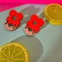 Jewelry - MICHELLE earrings A cat with a flea - UN CHAT QU'A SA PUCE