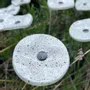 Floral decoration - Small Glass Flower For Outside In White-Black - CARNEOL GLASS