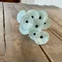 Floral decoration - Small Glass Flower For Outside In White-Black - CARNEOL GLASS