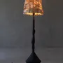 Lampadaires - Stozhar – Sculptural Floor Lamp with Raffia Shade & Biocomposite Base - PLETOSTUDIO