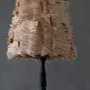 Lampadaires - Stozhar – Sculptural Floor Lamp with Raffia Shade & Biocomposite Base - PLETOSTUDIO