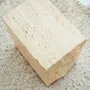 Coffee tables - TRAVERTINE BLOCK SIDE TABLE - KIWANO CONCEPT