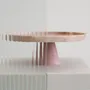 Platter and bowls - PINK MARBLE CAKE STAND - KIWANO CONCEPT