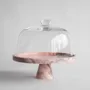 Platter and bowls - PINK MARBLE CAKE STAND - KIWANO CONCEPT