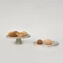 Platter and bowls - SILVER TRAVERTINE CAKE STAND - KIWANO CONCEPT