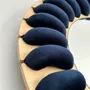 Mirrors - SUNNY Velvet Mirror – Sculptural Frame with Handmade Velvet Cord - PLETOSTUDIO