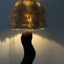 Floor lamps - Shadow Wool Sculptural Floor Lamp – Japandi & Wabi-Sabi Design - PLETOSTUDIO